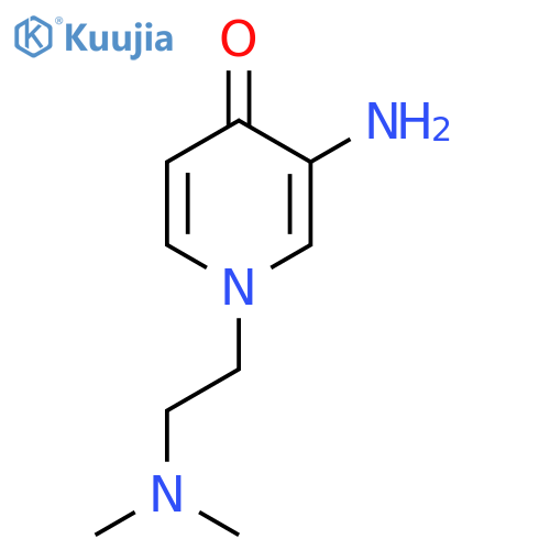 3-amino-1-2-(dimethylamino)ethyl-1,4-dihydropyridin-4-one structure