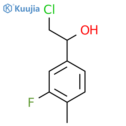 2-Chloro-1-(3-fluoro-4-methylphenyl)ethan-1-ol structure