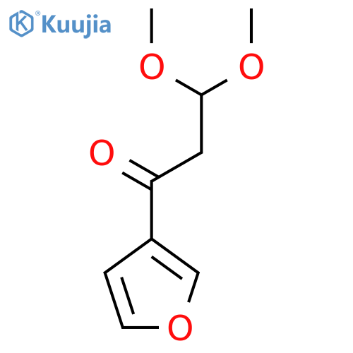 1-(Furan-3-yl)-3,3-dimethoxypropan-1-one structure