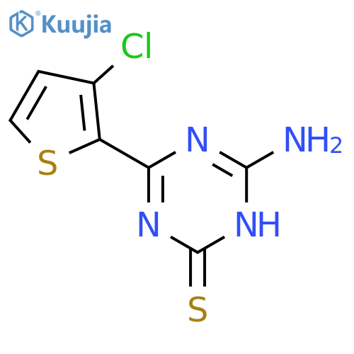 1,3,5-Triazine-2(1H)-thione, 6-amino-4-(3-chloro-2-thienyl)- structure