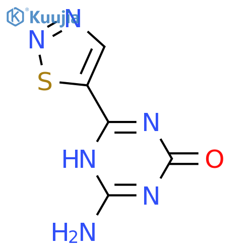 1,3,5-Triazin-2(1H)-one, 6-amino-4-(1,2,3-thiadiazol-5-yl)- structure