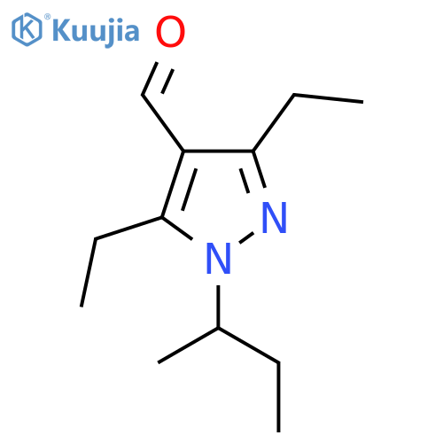 1-(butan-2-yl)-3,5-diethyl-1H-pyrazole-4-carbaldehyde structure