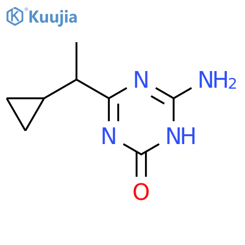 6-Amino-4-(1-cyclopropylethyl)-1,3,5-triazin-2(1H)-one structure