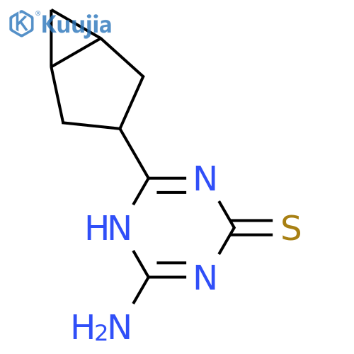 1,3,5-Triazine-2(1H)-thione, 6-amino-4-bicyclo[3.1.0]hex-3-yl-  structure