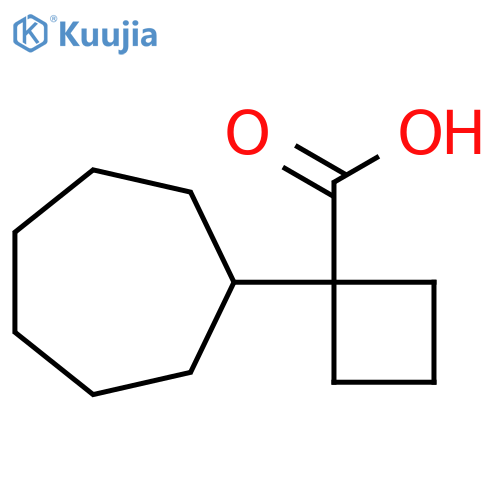 1-cycloheptylcyclobutane-1-carboxylic acid structure