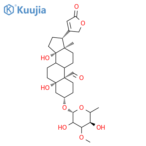 Card-20(22)-enolide,3-[(6-deoxy-3-O-methyl-b-D-glucopyranosyl)oxy]-5,14-dihydroxy-19-oxo-, (3b,5b)- (9CI) structure