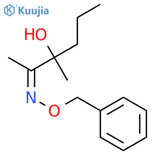 2-Hexanone,3-hydroxy-3-methyl-, O-(phenylmethyl)oxime structure
