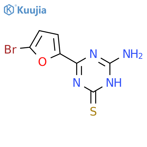 1,3,5-Triazine-2(1H)-thione, 6-amino-4-(5-bromo-2-furanyl)- structure
