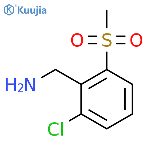 (2-chloro-6-methanesulfonylphenyl)methanamine structure