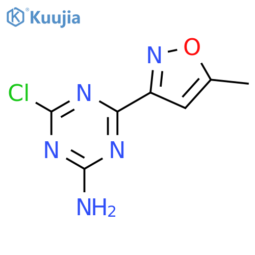 1,3,5-Triazin-2-amine, 4-chloro-6-(5-methyl-3-isoxazolyl)- structure