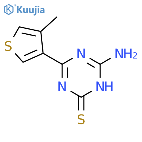 1,3,5-Triazine-2(1H)-thione, 6-amino-4-(4-methyl-3-thienyl)- structure