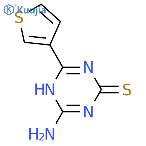 1,3,5-Triazine-2(1H)-thione, 6-amino-4-(3-thienyl)- structure