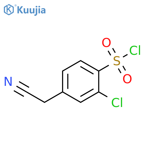 2-chloro-4-(cyanomethyl)benzene-1-sulfonyl chloride structure