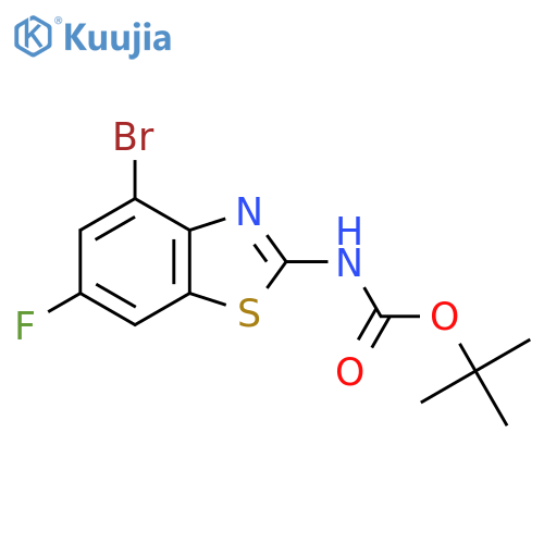 tert-butyl N-(4-bromo-6-fluoro-1,3-benzothiazol-2-yl)carbamate structure