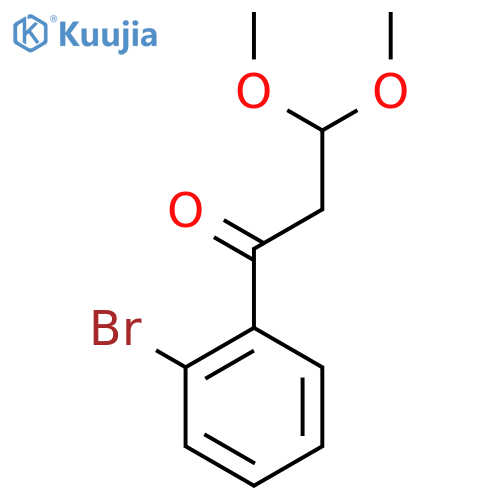 1-(2-bromophenyl)-3,3-dimethoxypropan-1-one structure