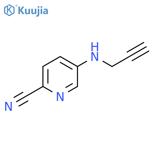 5-(prop-2-yn-1-yl)aminopyridine-2-carbonitrile structure