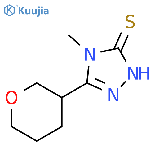 4-methyl-5-(oxan-3-yl)-4H-1,2,4-triazole-3-thiol structure