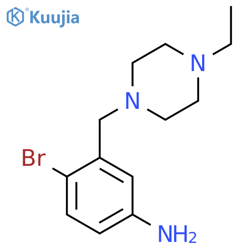 4-Bromo-3-[(4-ethylpiperazin-1-yl)methyl]aniline structure