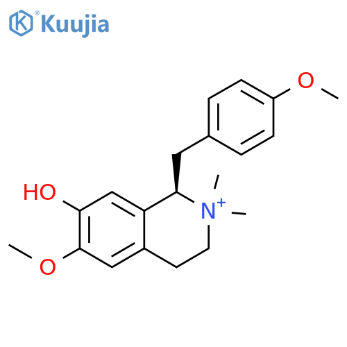 Isoquinolinium,1,2,3,4-tetrahydro-7-hydroxy-6-methoxy-1-[(4-methoxyphenyl)methyl]-2,2-dimethyl-,(1R)- structure
