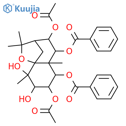 1,2,3,4,8,9-Hexahydroxydihydro-β-agarofuran; (1α,2β,3β,4β,8β,9β)-form, 1,9-Dibenzoyl, 2,8-di-Ac structure