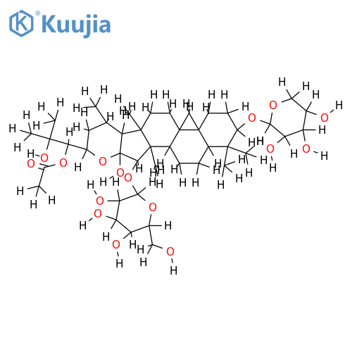 3-O-alpha-L-Arabinopyranoside,15-O-beta-D-glucopyranoside,24-Ac-(3beta,15alpha,16E,23R,24S)-form-16,23-Epoxycycloartane-3,15,16,24,25-pentol structure