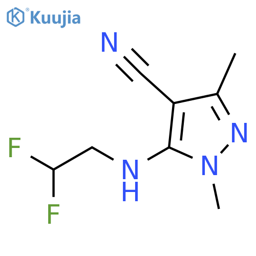 5-(2,2-Difluoroethylamino)-1,3-dimethylpyrazole-4-carbonitrile structure