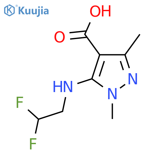 5-[(2,2-Difluoroethyl)amino]-1,3-dimethyl-1h-pyrazole-4-carboxylic acid structure