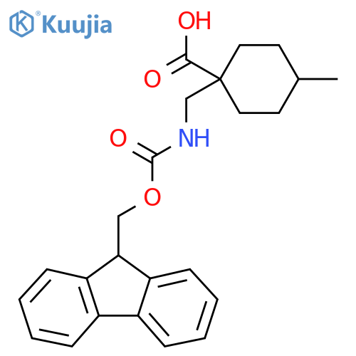 1-({(9H-fluoren-9-yl)methoxycarbonyl}amino)methyl-4-methylcyclohexane-1-carboxylic acid structure