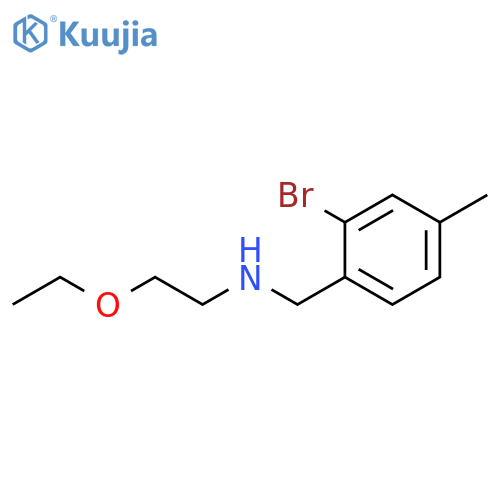 (2-bromo-4-methylphenyl)methyl(2-ethoxyethyl)amine structure