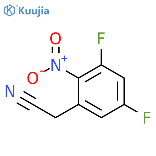 Benzeneacetonitrile, 3,5-difluoro-2-nitro- structure