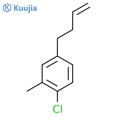 4-(but-3-en-1-yl)-1-chloro-2-methylbenzene structure