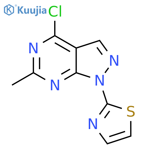 2-(4-Chloro-6-methylpyrazolo[3,4-d]pyrimidin-1-yl)-1,3-thiazole structure