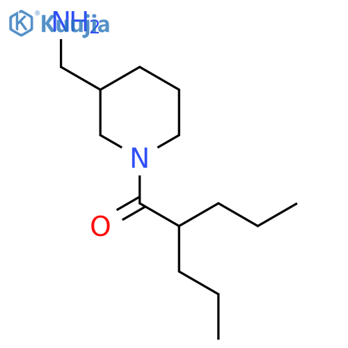 1-(3-(Aminomethyl)piperidin-1-yl)-2-propylpentan-1-one structure