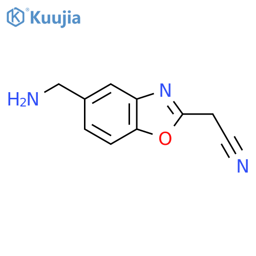 5-(Aminomethyl)benzo[d]oxazole-2-acetonitrile structure
