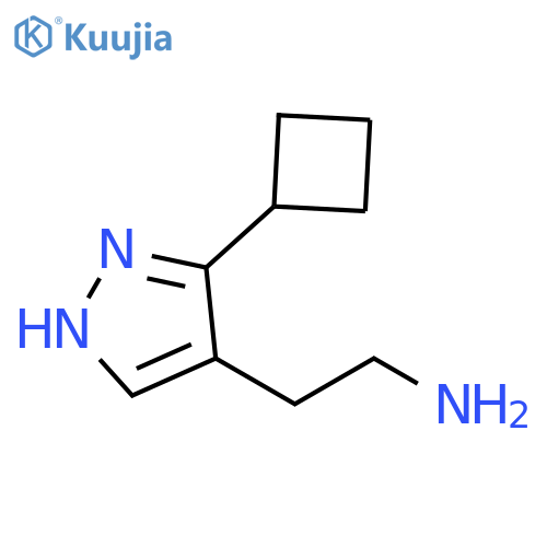 2-(3-cyclobutyl-1H-pyrazol-4-yl)ethan-1-amine structure