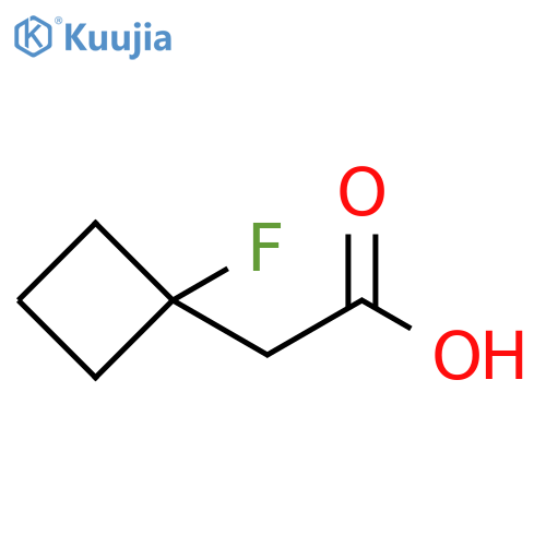 2-(1-fluorocyclobutyl)acetic acid structure