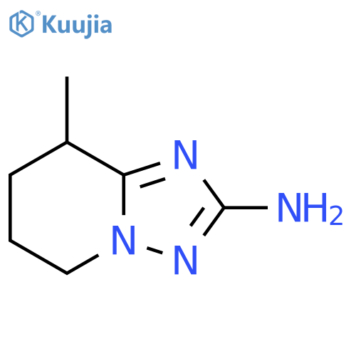 8-methyl-5H,6H,7H,8H-1,2,4triazolo1,5-apyridin-2-amine structure