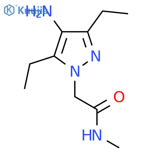 2-(4-amino-3,5-diethyl-1H-pyrazol-1-yl)-N-methylacetamide structure