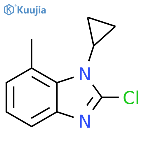 2-Chloro-1-cyclopropyl-7-methyl-1H-benzodimidazole structure