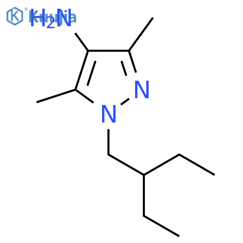 1-(2-ethylbutyl)-3,5-dimethyl-1H-pyrazol-4-amine structure