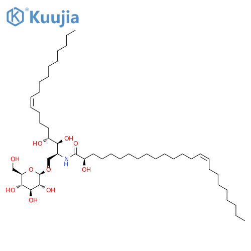 2-Amino-8-octadecene-1,3,4-triol; (2S,3S,4R,8Z)-form, N-(2R-Hydroxy-15Z-tetracosenoyl), 1-O-β-D-glucopyranoside structure