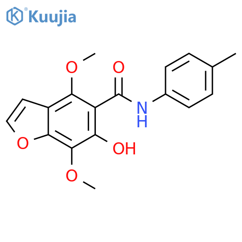 5-Benzofurancarboxamide,6-hydroxy-4,7-dimethoxy-N-(4-methylphenyl)- structure