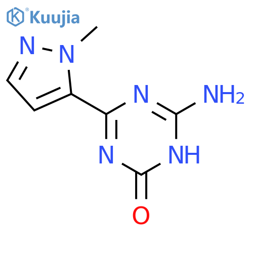 1,3,5-Triazin-2(1H)-one, 6-amino-4-(1-methyl-1H-pyrazol-5-yl)- structure