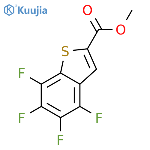 Benzo[b]thiophene-2-carboxylicacid, 4,5,6,7-tetrafluoro-, methyl ester structure