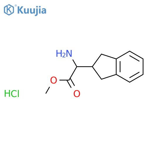 Methyl 2-amino-2-(2,3-dihydro-1H-inden-2-yl)acetate hydrochloride structure