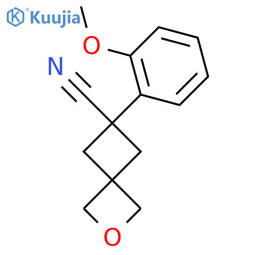 6-(2-methoxyphenyl)-2-oxaspiro3.3heptane-6-carbonitrile structure