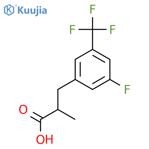 3-3-fluoro-5-(trifluoromethyl)phenyl-2-methylpropanoic acid structure