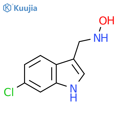 N-(6-chloro-1H-indol-3-yl)methylhydroxylamine structure