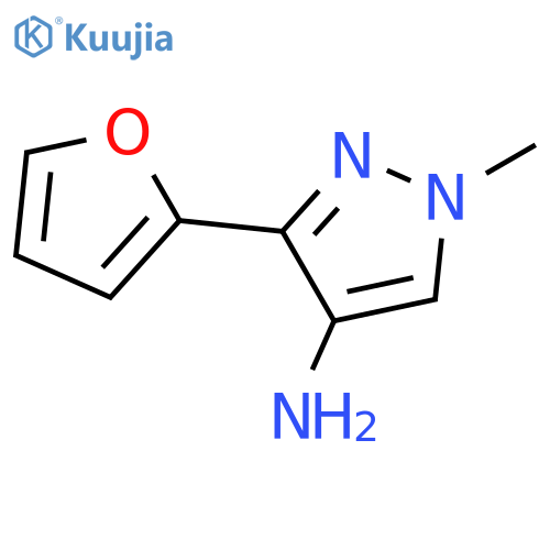 3-(furan-2-yl)-1-methyl-1H-pyrazol-4-amine structure