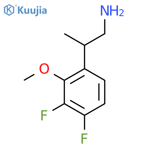 2-(3,4-difluoro-2-methoxyphenyl)propan-1-amine structure